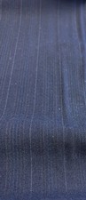 5 Metres Navy Stripe 38% Wool 60% Polyester 2% Lycra Suit Fabric. (Reduced Price
