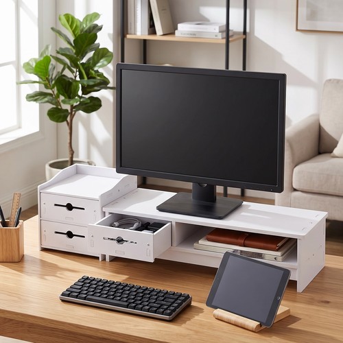 Wooden monitor stand riser - wooden,