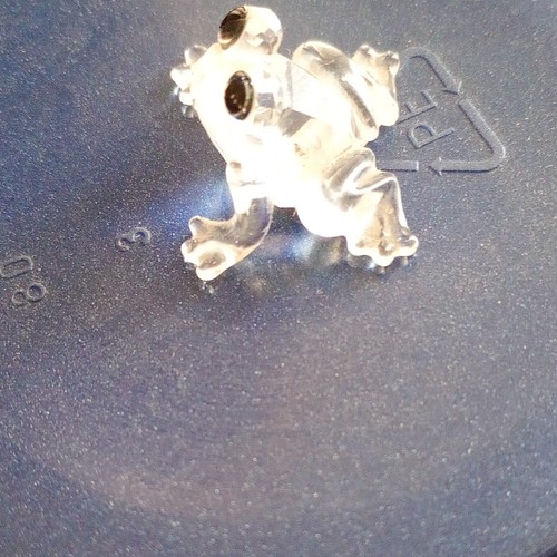 Swarovski clear crystal frog - swarovski,