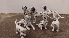 Rare Retired Schleich Dalmatian Dog Family