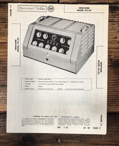 Newcomb amplifier sams - newcomb, kx-50
