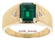 Lab Grown Emerald & CZ