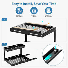 iSPECLE Under Sink Organiser - 2 Tier Metal Pull Out Under Sink Storage