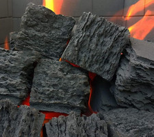 Gas Fire Coal Replacement 20 Medium 45mm Living Flame Ceramic Square Coal Fake