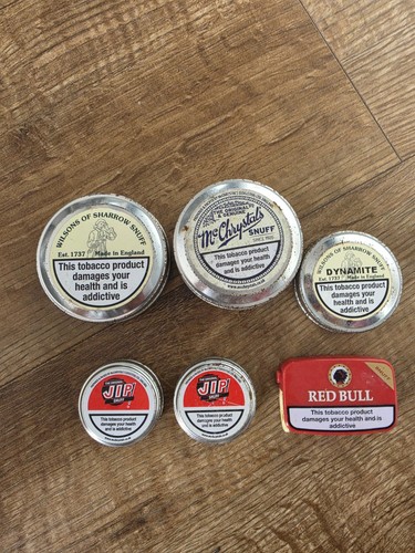 Vintage snuff tins job lotx6 - vintage,