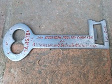 Vintage Alloy Sign Plaque Key Bottle Opener BIDDENDEN POULTRY FARM KENT FREE P&P