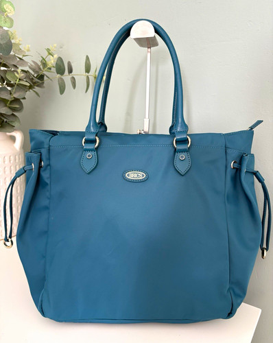 Bric blue nylon weekender - bric's,