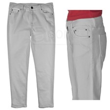 Ladies white jeans high waist - ladies,