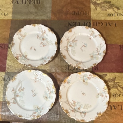 Vintage blue pink floral - blue/pink,