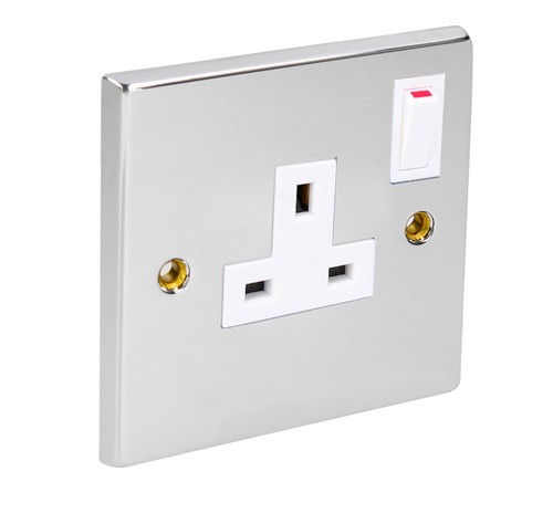 Single switch socket 13a - single,
