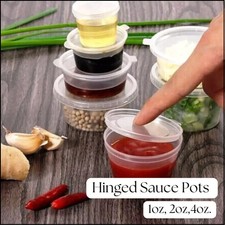 1oz 2oz 4oz Plastic Sauce Pots