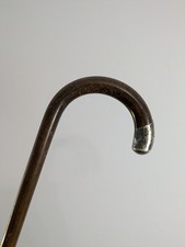Antique Walking Stick Silver Mounted Cane Sterling Hallmarked 1917