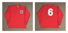 England 1966 Long Sleeved Away Shirt, Medium #6, Score Draw Remake, VGC