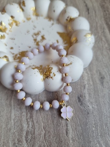 Shamrock charm bracelet pastel - shamrock,