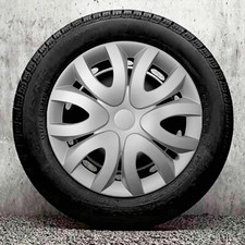 Set of 4x14 inch Wheel Trims to fit Nissan Micra, Pixo + centre badges