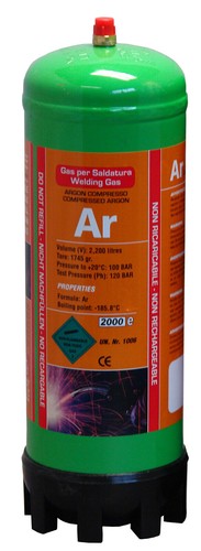 Argon gas bottle for - argon,
