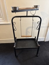 Parrot Stand With Food And Water Pots Plus Swing.