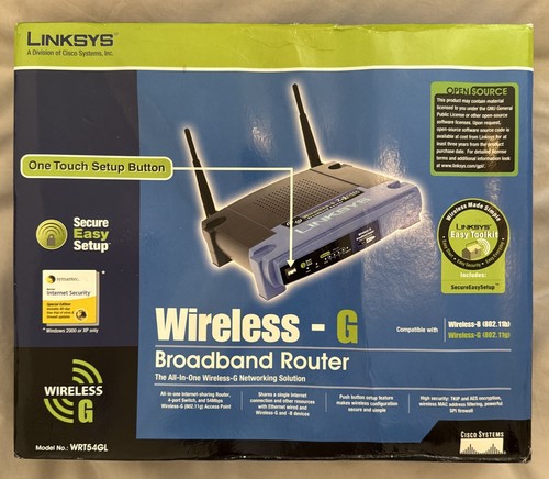 Linksys wrt54gl mbps - mbps, 10/100