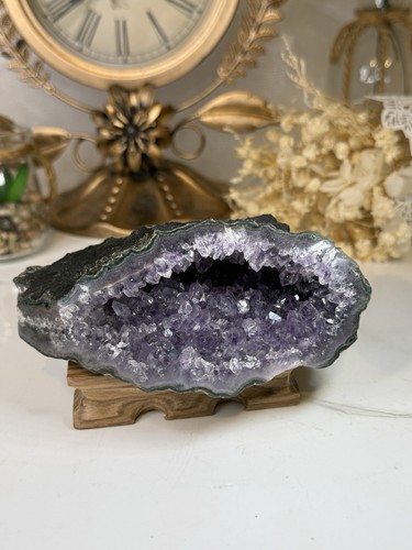 Purple amethyst geode - purple, cave