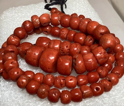 Natural red coral - red,