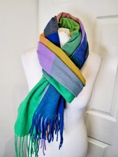 Pure Cashmere Multi-coloured Pashmina / Scarf Rectangular 72x188cm