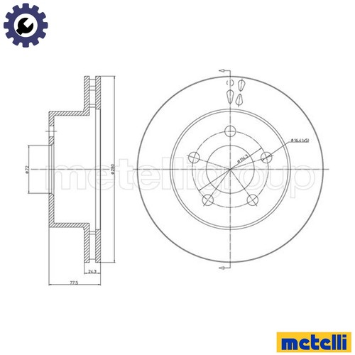 Brake disc 1651c for - brake, 23-1651c