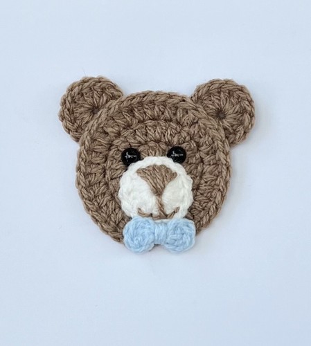 Crochet teddy bear applique 1 - bear, applique,