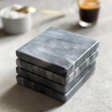 SALE Factory Overstocks - Set of 4 Grey or White Marble Square Coasters