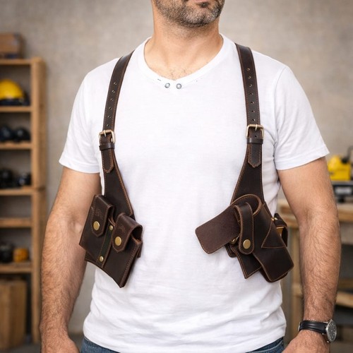 Handmade vintage brown leather - handmade,