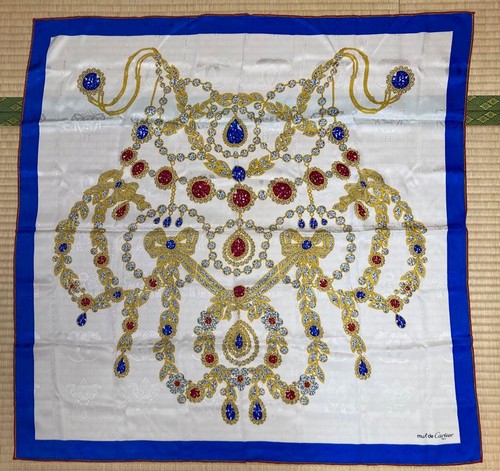 Cartier scarf white blue - cartier,