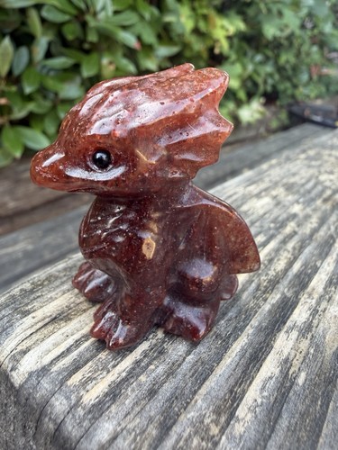 Strawberry quartz dragon - quartz,