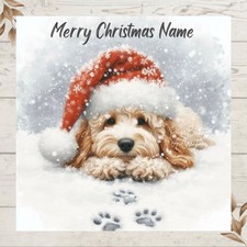 Beautiful Personalised COCKAPOO Dog CHRISTMAS Greetings Card ANY NAME/NAMES