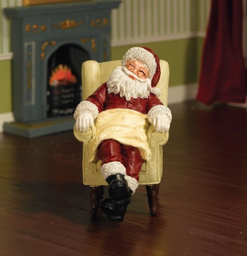 Sleeping santa dolls - dolls, house