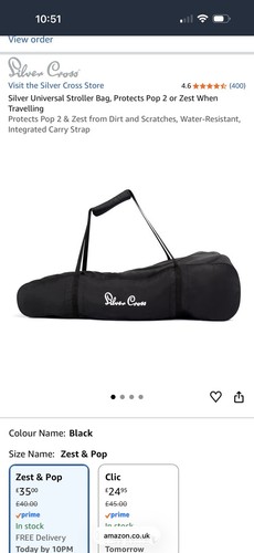 Silvercross pop zest pram bag - pop/,