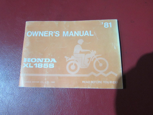 1981 honda xl185 xl185s owners - honda,