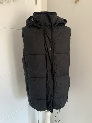 Zara black hooded - puffer, gilet