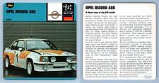 Opel Ascona 400 - Competition Edito Service #59-10 Auto Rally Card