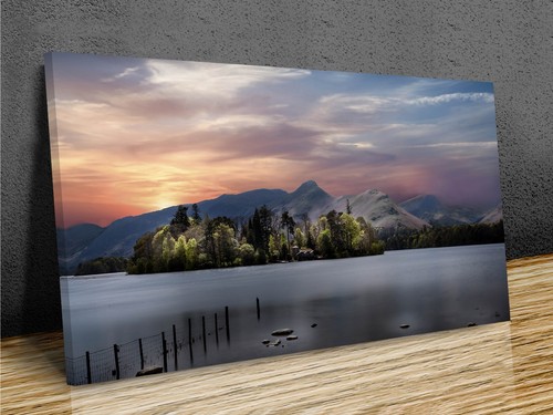 Sunset over derwentwater - over, lake
