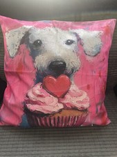 Bedlington Terrier Cushion Cover With /Without Inner Cup CAKE Gift? LARGE 45cm