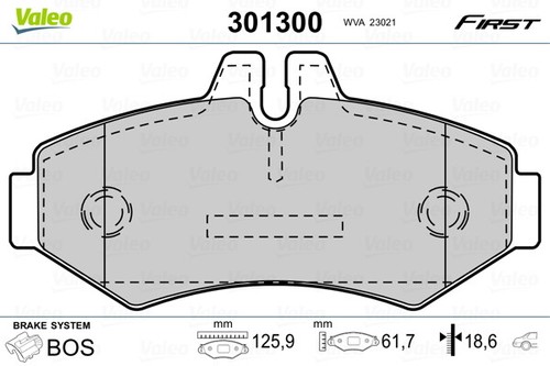 301300 valeo brake pad set - valeo,