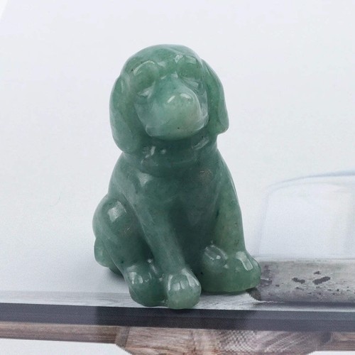 Crystal dog figurines - crystal,
