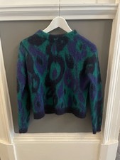 Stunning Karen Millen The Atelier Limited Edition Jumper XS Blue Green Wool Mix