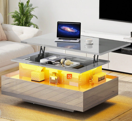 High gloss led coffee table - gloss,