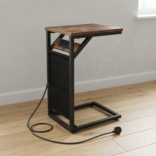 Compact shaped side table - compact, c-shaped