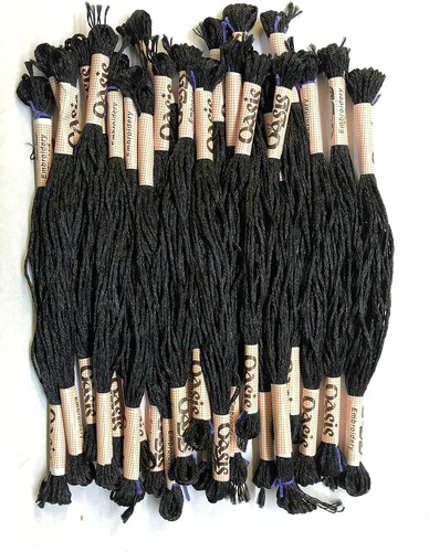 Black silk rayon - 24,