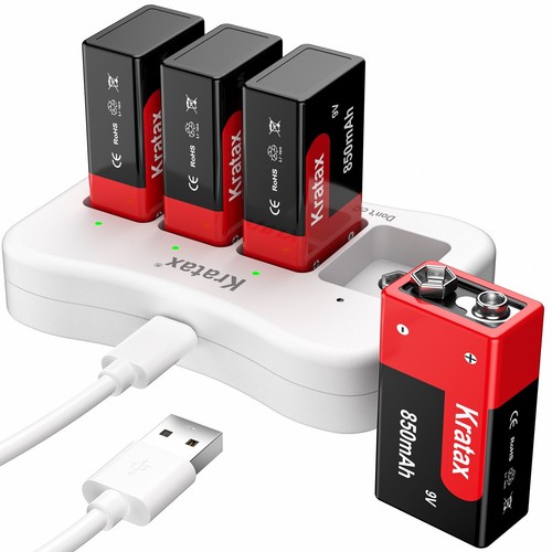 Kratax 850mah rechargeable - 9v,