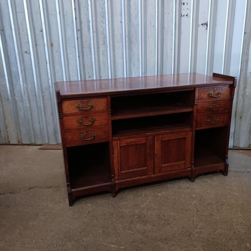 Victorian carved oak dresser - a,