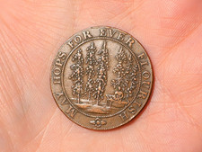 1794 Sussex Half Penny Token May Hops Forever Flourish #M145