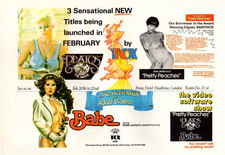 Pre-Cert Video Magazine Advert Platos Pretty Peaches babe TCX Video Advert