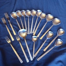 JOB LOT OF RETRO 1960s VINERS STUDIO, BARK DESIGN CUTLERY